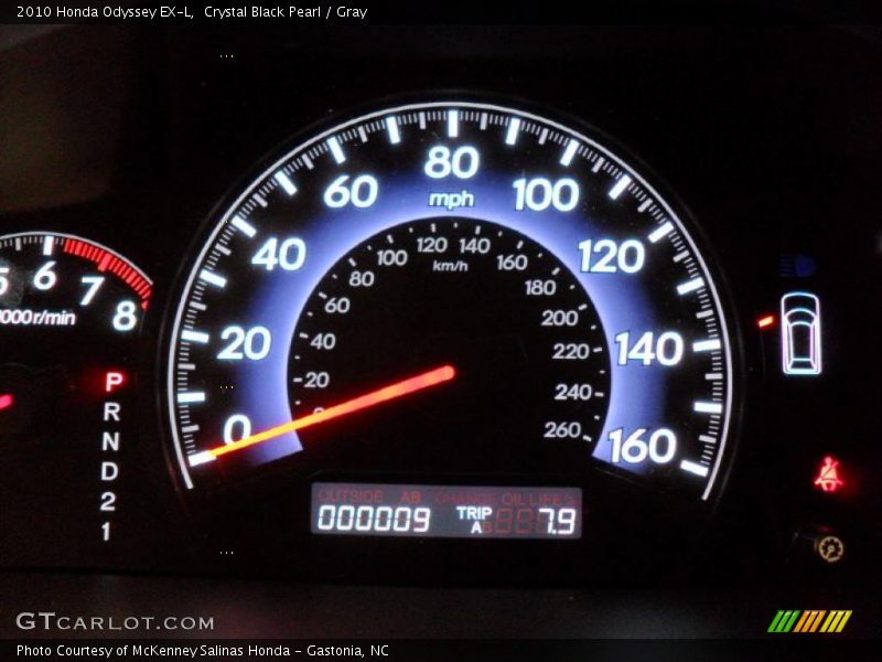 Crystal Black Pearl / Gray 2010 Honda Odyssey EX-L