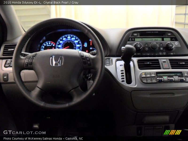Crystal Black Pearl / Gray 2010 Honda Odyssey EX-L