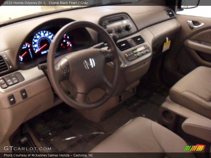 Crystal Black Pearl / Gray 2010 Honda Odyssey EX-L
