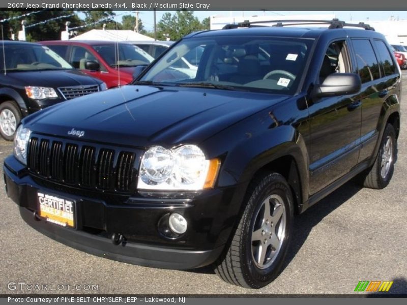 Black / Medium Slate Gray 2007 Jeep Grand Cherokee Laredo 4x4