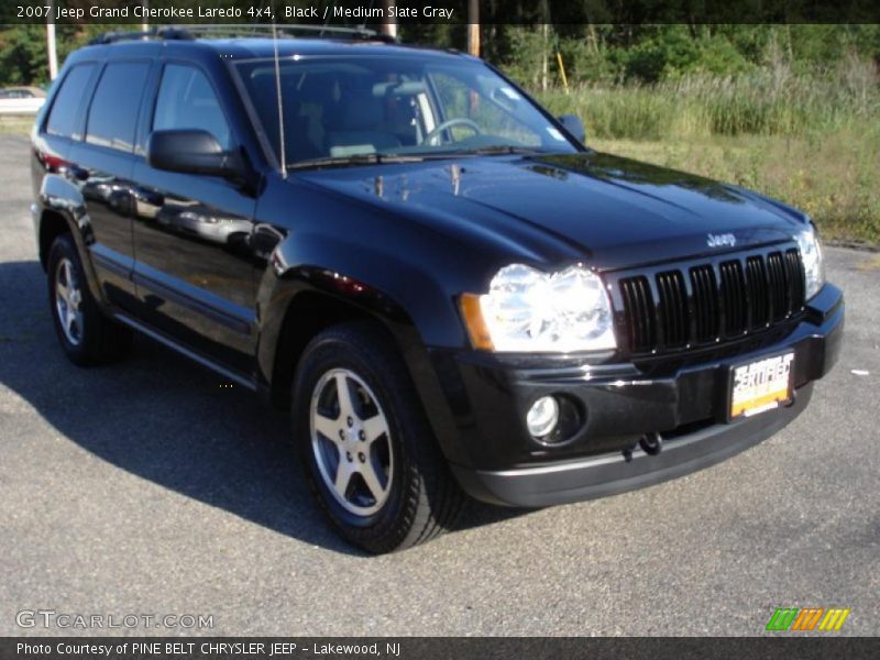 Black / Medium Slate Gray 2007 Jeep Grand Cherokee Laredo 4x4