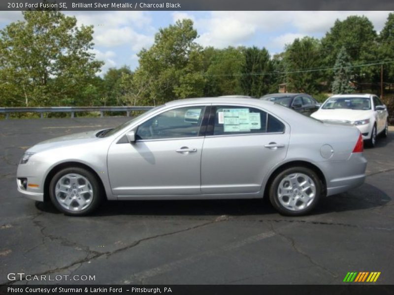 Brilliant Silver Metallic / Charcoal Black 2010 Ford Fusion SE