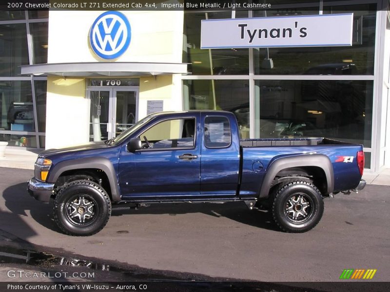 Imperial Blue Metallic / Light Cashmere 2007 Chevrolet Colorado LT Z71 Extended Cab 4x4