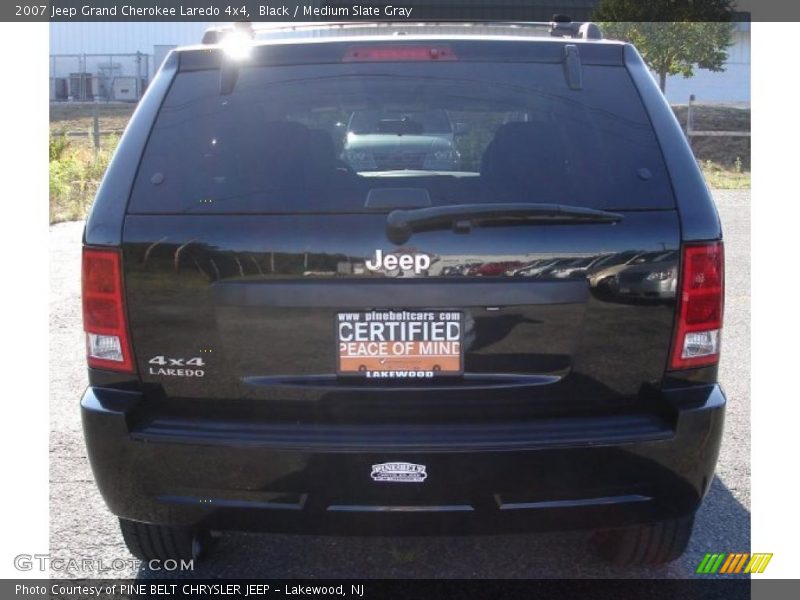 Black / Medium Slate Gray 2007 Jeep Grand Cherokee Laredo 4x4