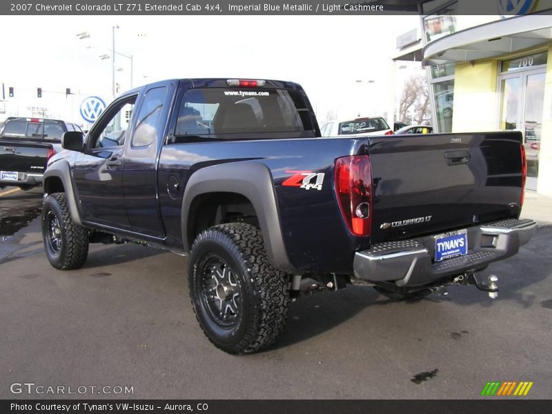 Imperial Blue Metallic / Light Cashmere 2007 Chevrolet Colorado LT Z71 Extended Cab 4x4