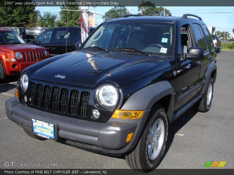 Black Clearcoat / Medium Slate Gray 2007 Jeep Liberty Sport 4x4