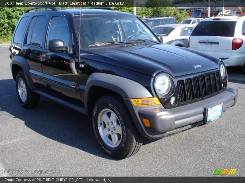 Black Clearcoat / Medium Slate Gray 2007 Jeep Liberty Sport 4x4
