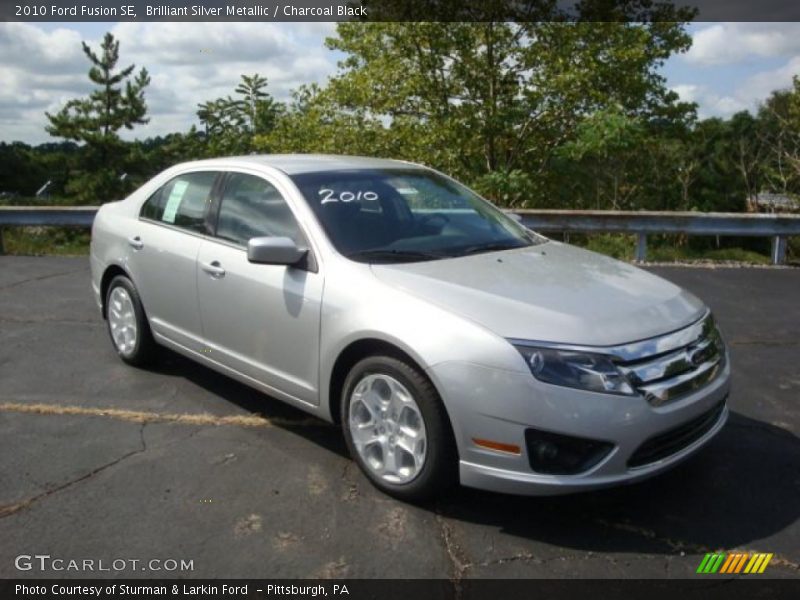 Brilliant Silver Metallic / Charcoal Black 2010 Ford Fusion SE