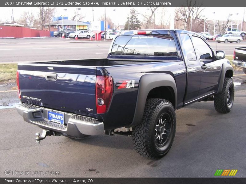 Imperial Blue Metallic / Light Cashmere 2007 Chevrolet Colorado LT Z71 Extended Cab 4x4