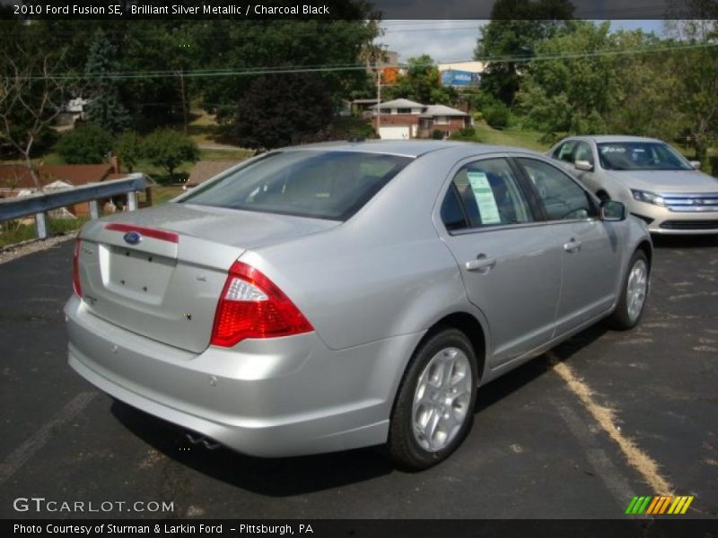 Brilliant Silver Metallic / Charcoal Black 2010 Ford Fusion SE