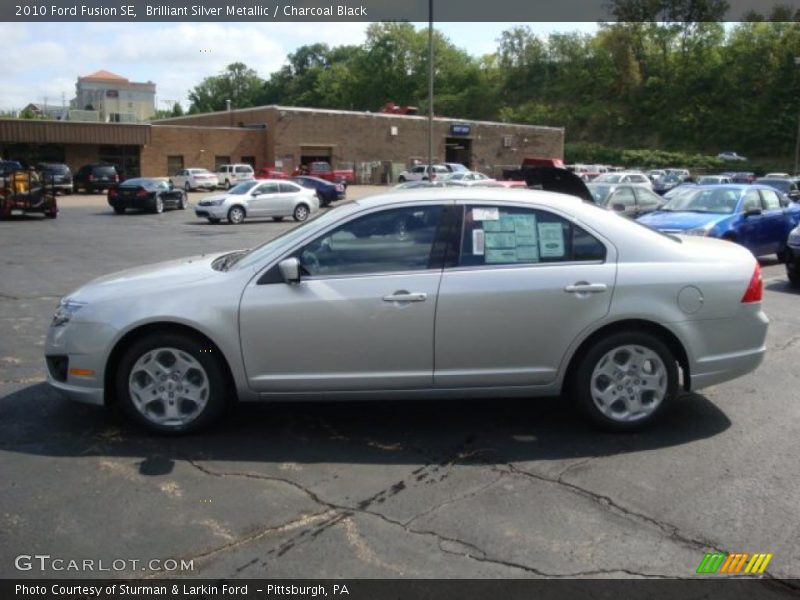 Brilliant Silver Metallic / Charcoal Black 2010 Ford Fusion SE
