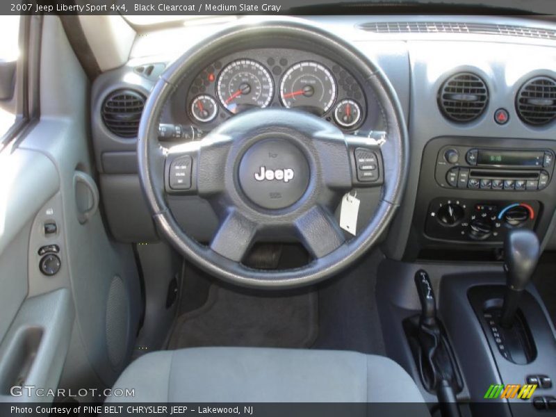 Black Clearcoat / Medium Slate Gray 2007 Jeep Liberty Sport 4x4