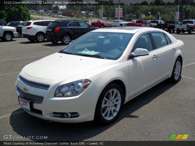 White Diamond Tricoat / Ebony 2010 Chevrolet Malibu LTZ Sedan