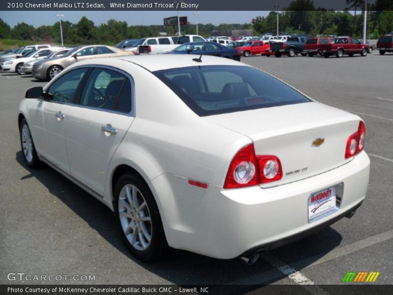 White Diamond Tricoat / Ebony 2010 Chevrolet Malibu LTZ Sedan