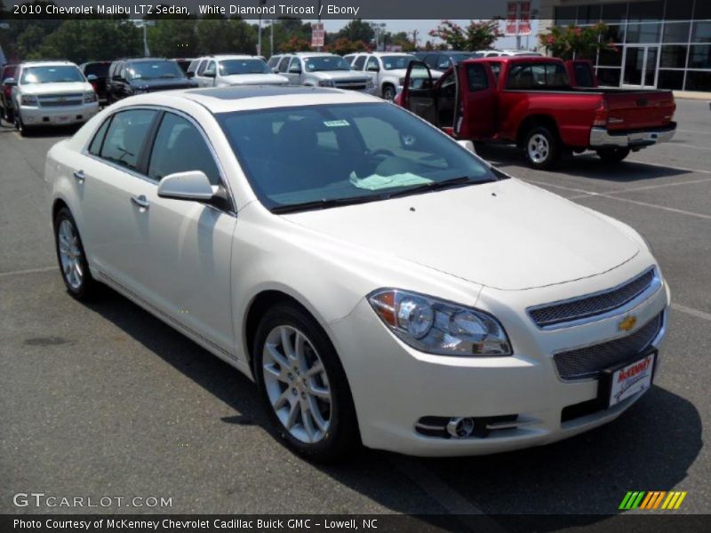 White Diamond Tricoat / Ebony 2010 Chevrolet Malibu LTZ Sedan