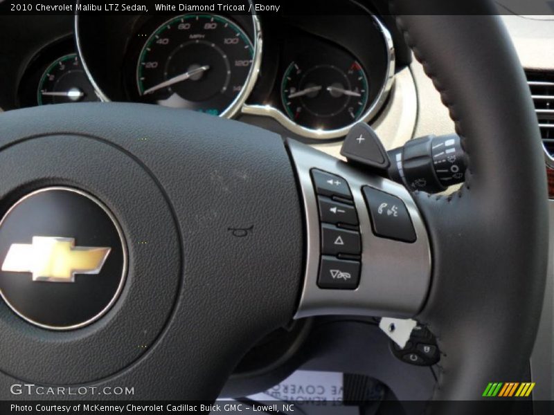 White Diamond Tricoat / Ebony 2010 Chevrolet Malibu LTZ Sedan
