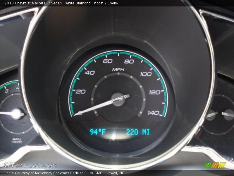 White Diamond Tricoat / Ebony 2010 Chevrolet Malibu LTZ Sedan