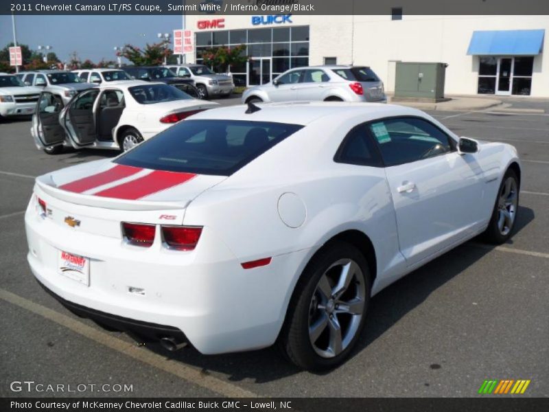 Summit White / Inferno Orange/Black 2011 Chevrolet Camaro LT/RS Coupe