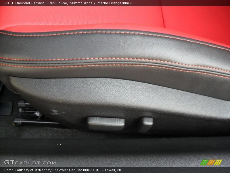 Summit White / Inferno Orange/Black 2011 Chevrolet Camaro LT/RS Coupe