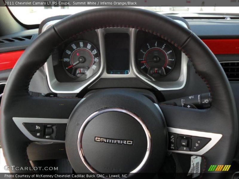 Summit White / Inferno Orange/Black 2011 Chevrolet Camaro LT/RS Coupe