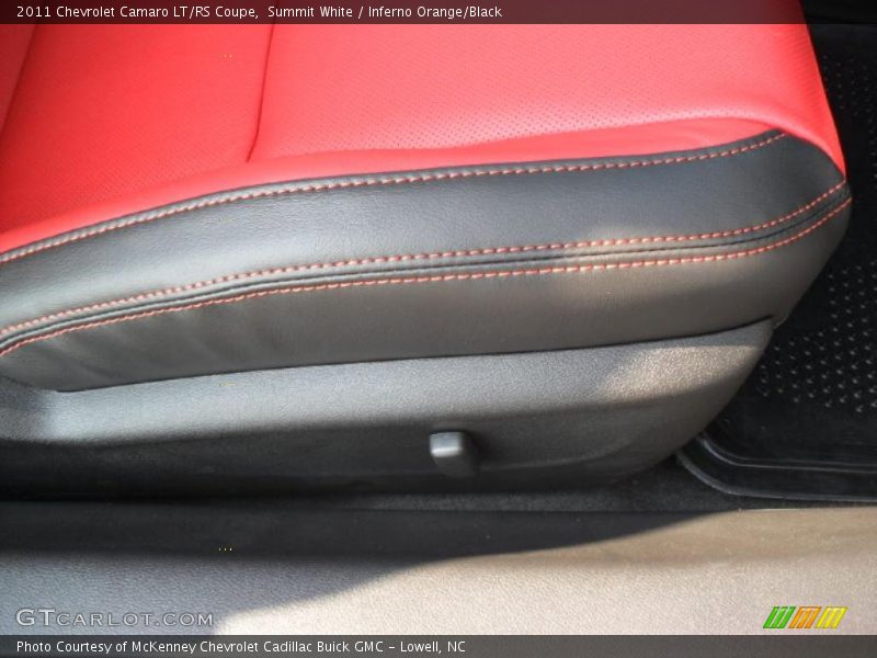 Summit White / Inferno Orange/Black 2011 Chevrolet Camaro LT/RS Coupe