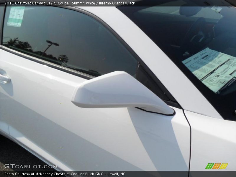 Summit White / Inferno Orange/Black 2011 Chevrolet Camaro LT/RS Coupe