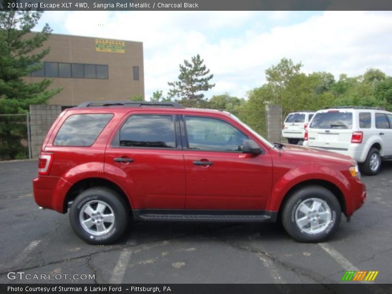 Sangria Red Metallic / Charcoal Black 2011 Ford Escape XLT 4WD