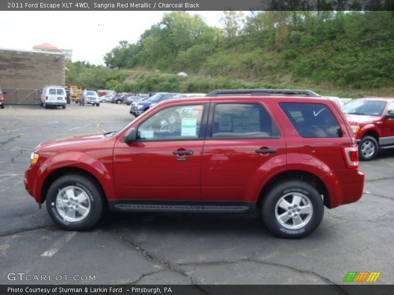 Sangria Red Metallic / Charcoal Black 2011 Ford Escape XLT 4WD