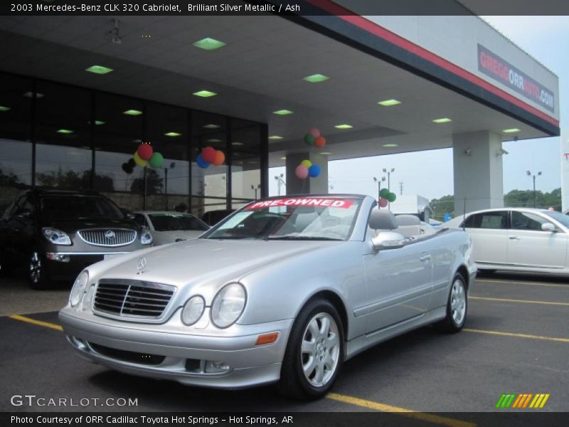 Brilliant Silver Metallic / Ash 2003 Mercedes-Benz CLK 320 Cabriolet