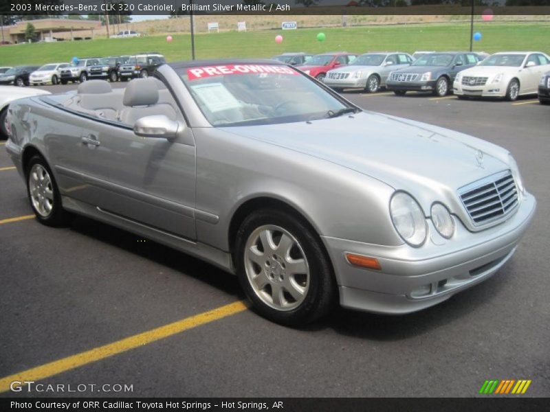 Brilliant Silver Metallic / Ash 2003 Mercedes-Benz CLK 320 Cabriolet