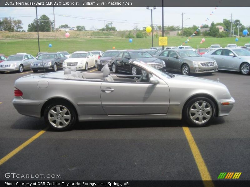 Brilliant Silver Metallic / Ash 2003 Mercedes-Benz CLK 320 Cabriolet