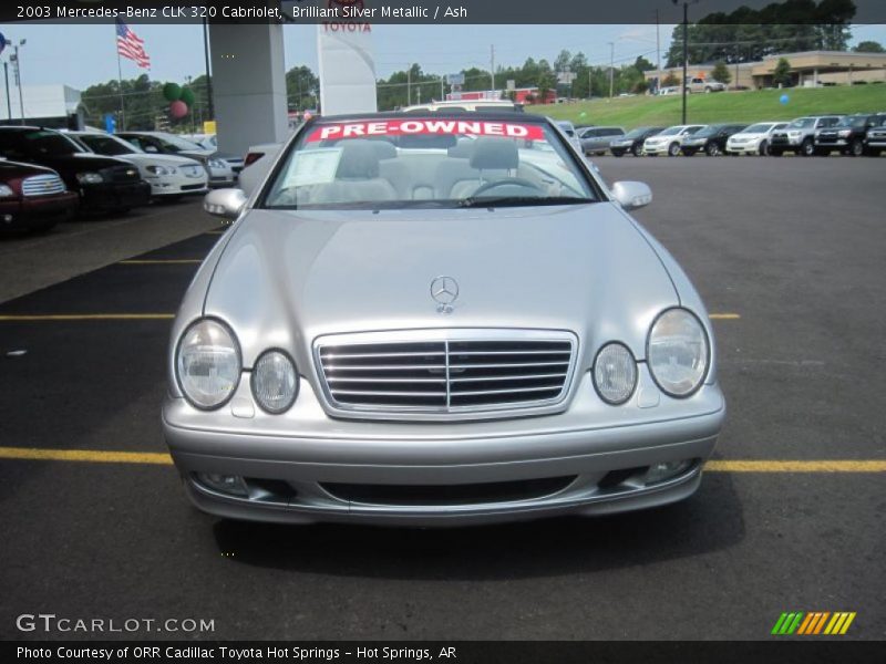 Brilliant Silver Metallic / Ash 2003 Mercedes-Benz CLK 320 Cabriolet