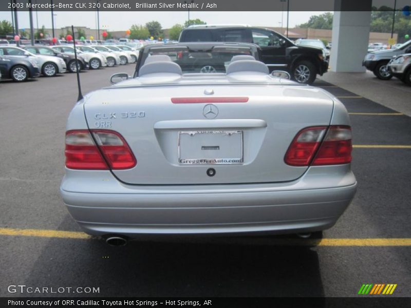 Brilliant Silver Metallic / Ash 2003 Mercedes-Benz CLK 320 Cabriolet