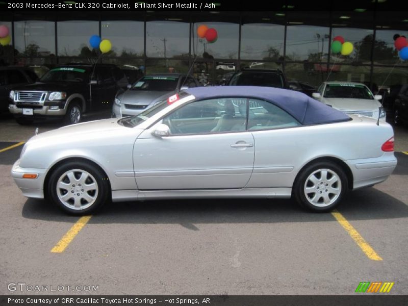 Brilliant Silver Metallic / Ash 2003 Mercedes-Benz CLK 320 Cabriolet
