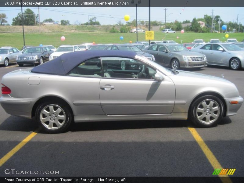 Brilliant Silver Metallic / Ash 2003 Mercedes-Benz CLK 320 Cabriolet