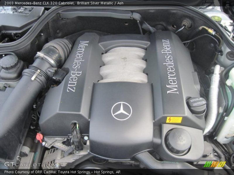 Brilliant Silver Metallic / Ash 2003 Mercedes-Benz CLK 320 Cabriolet