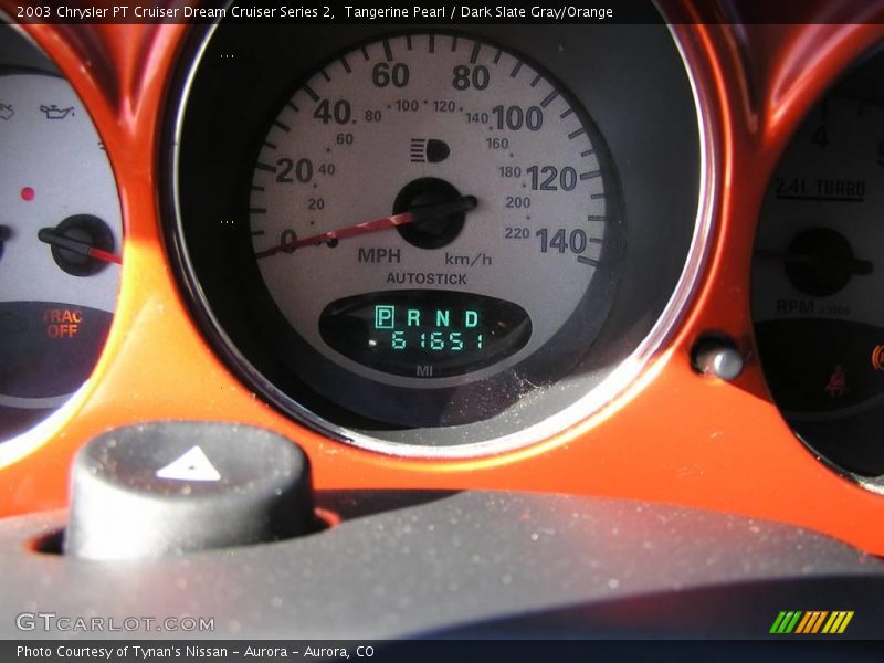 Tangerine Pearl / Dark Slate Gray/Orange 2003 Chrysler PT Cruiser Dream Cruiser Series 2