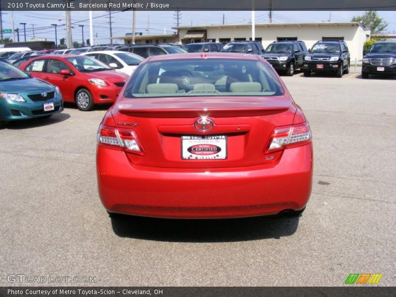 Barcelona Red Metallic / Bisque 2010 Toyota Camry LE
