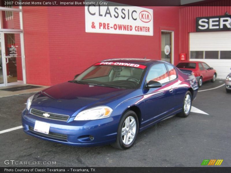 Imperial Blue Metallic / Gray 2007 Chevrolet Monte Carlo LT