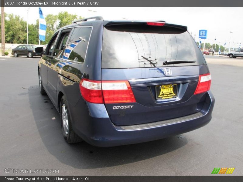 Midnight Blue Pearl / Gray 2007 Honda Odyssey EX