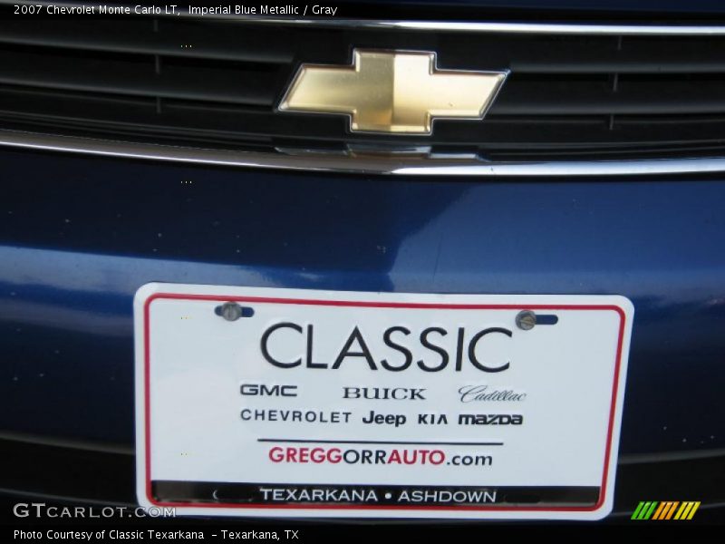 Imperial Blue Metallic / Gray 2007 Chevrolet Monte Carlo LT