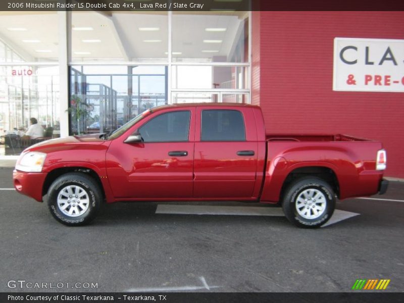 Lava Red / Slate Gray 2006 Mitsubishi Raider LS Double Cab 4x4