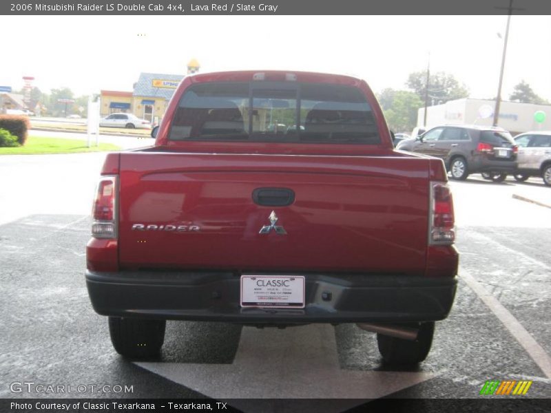 Lava Red / Slate Gray 2006 Mitsubishi Raider LS Double Cab 4x4
