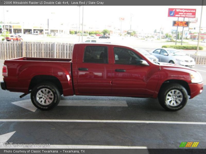 Lava Red / Slate Gray 2006 Mitsubishi Raider LS Double Cab 4x4