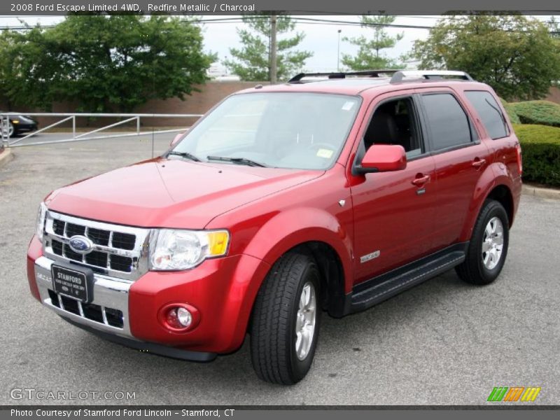 Redfire Metallic / Charcoal 2008 Ford Escape Limited 4WD