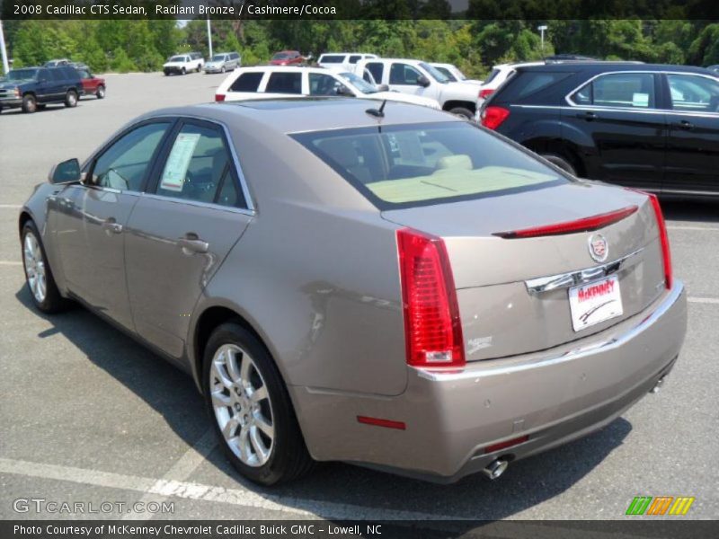 Radiant Bronze / Cashmere/Cocoa 2008 Cadillac CTS Sedan