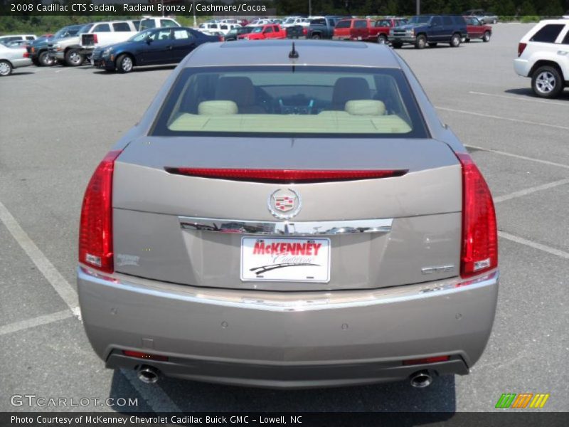 Radiant Bronze / Cashmere/Cocoa 2008 Cadillac CTS Sedan