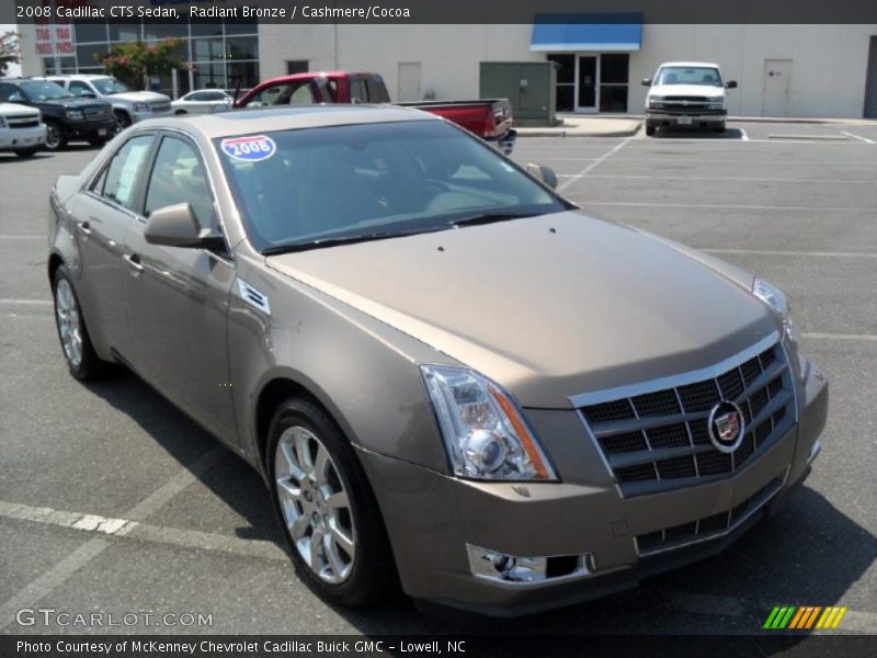 Radiant Bronze / Cashmere/Cocoa 2008 Cadillac CTS Sedan