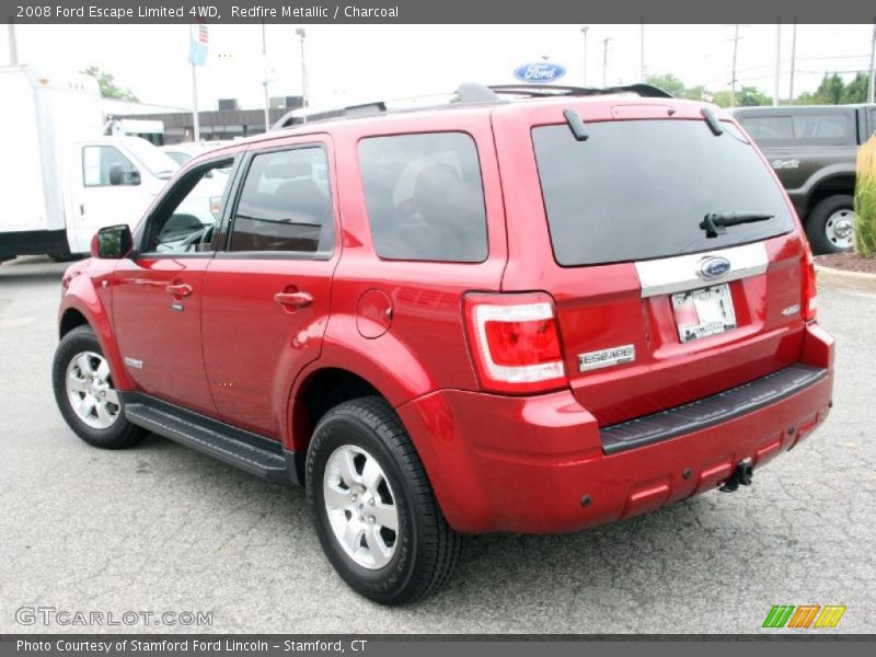 Redfire Metallic / Charcoal 2008 Ford Escape Limited 4WD