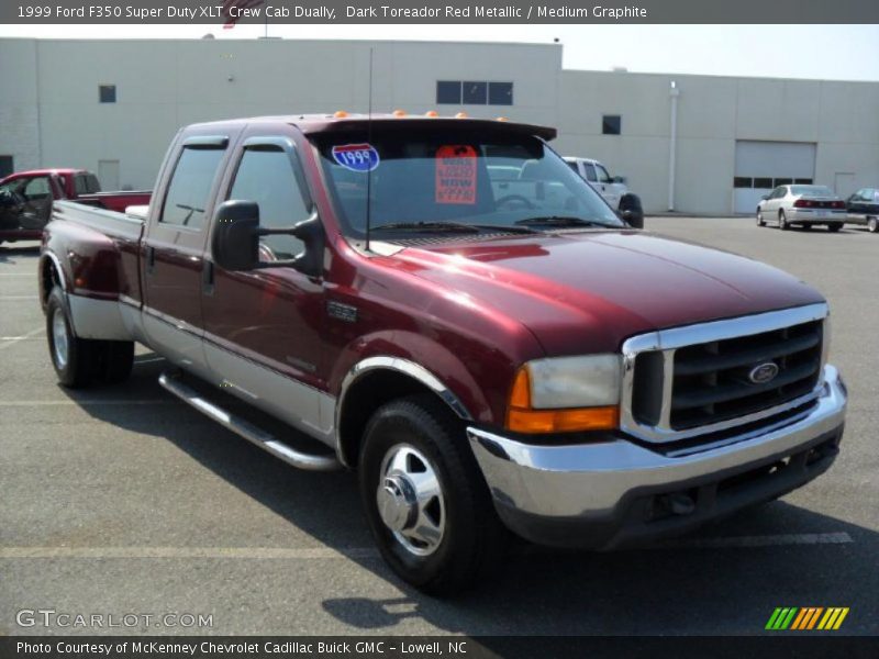 Dark Toreador Red Metallic / Medium Graphite 1999 Ford F350 Super Duty XLT Crew Cab Dually